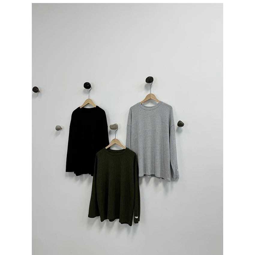 早秋款 套头线衫  纯色长袖针织衫圆领宽松休闲长袖秋冬