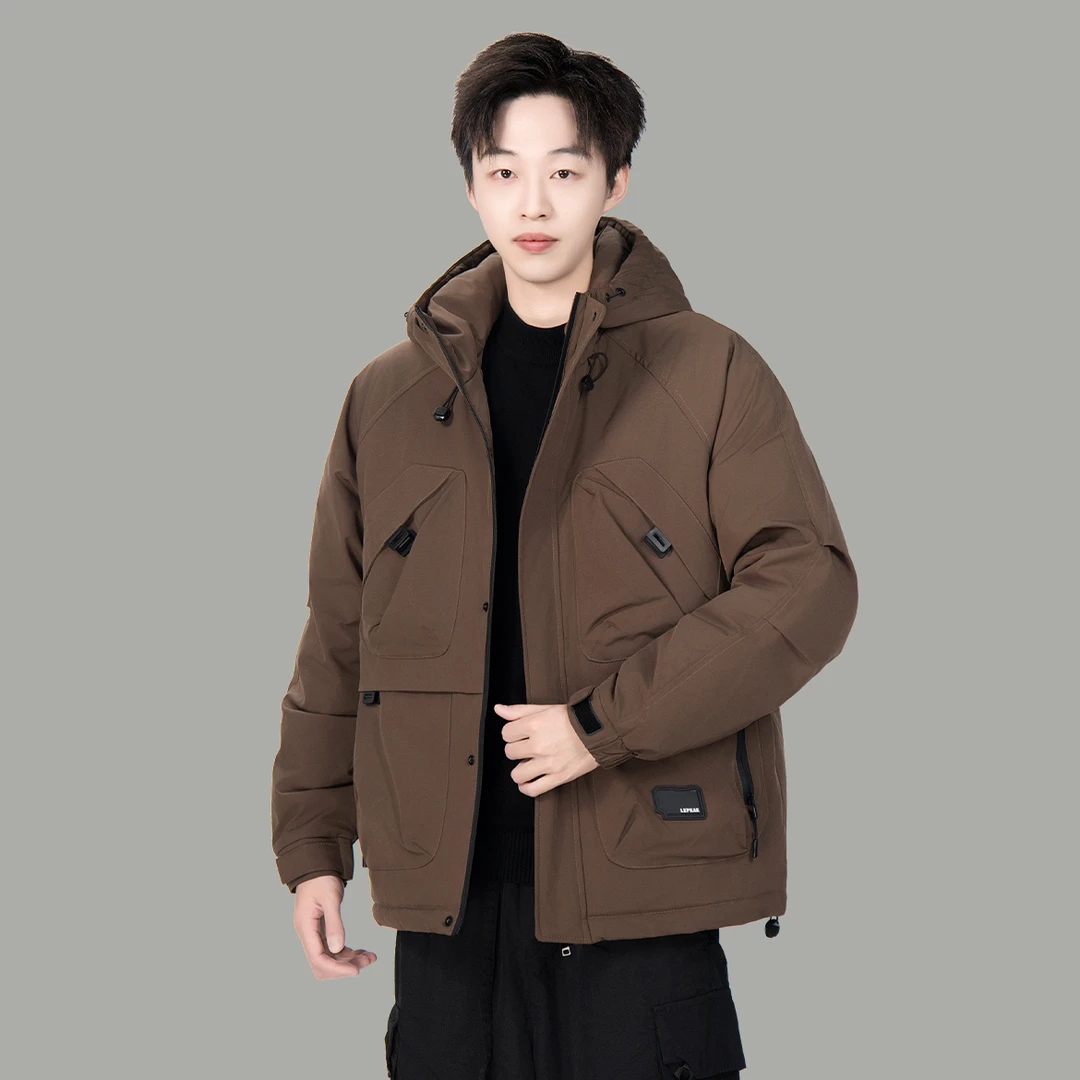 冬季御寒连帽宽松情侣外套潮流户外防风加厚936