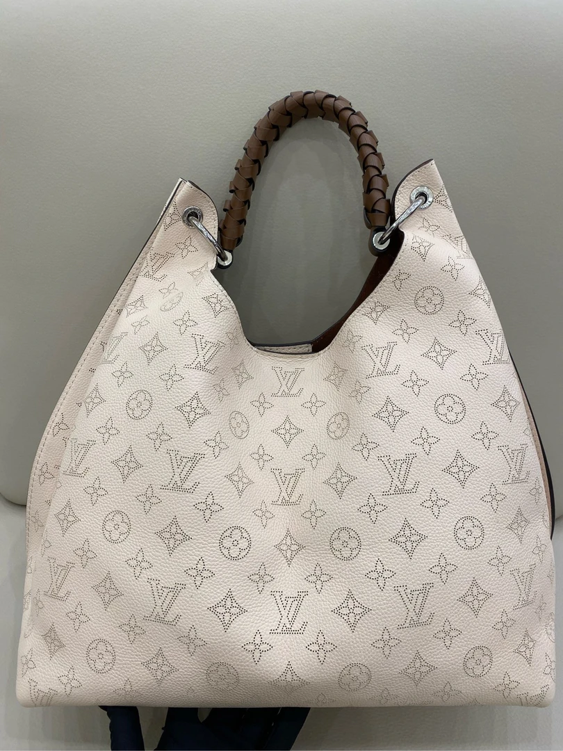 99新 LouisVuitton/路易威登 LV 限量款 镂空老花牛皮 裸色超好看