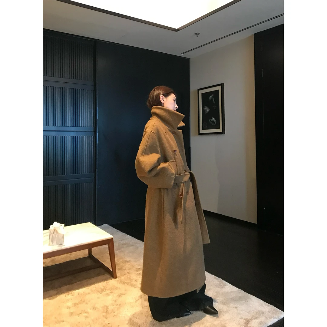 Skk Store lemair* 同款 61绵羊毛女宽松中长款高级感毛呢外套冬