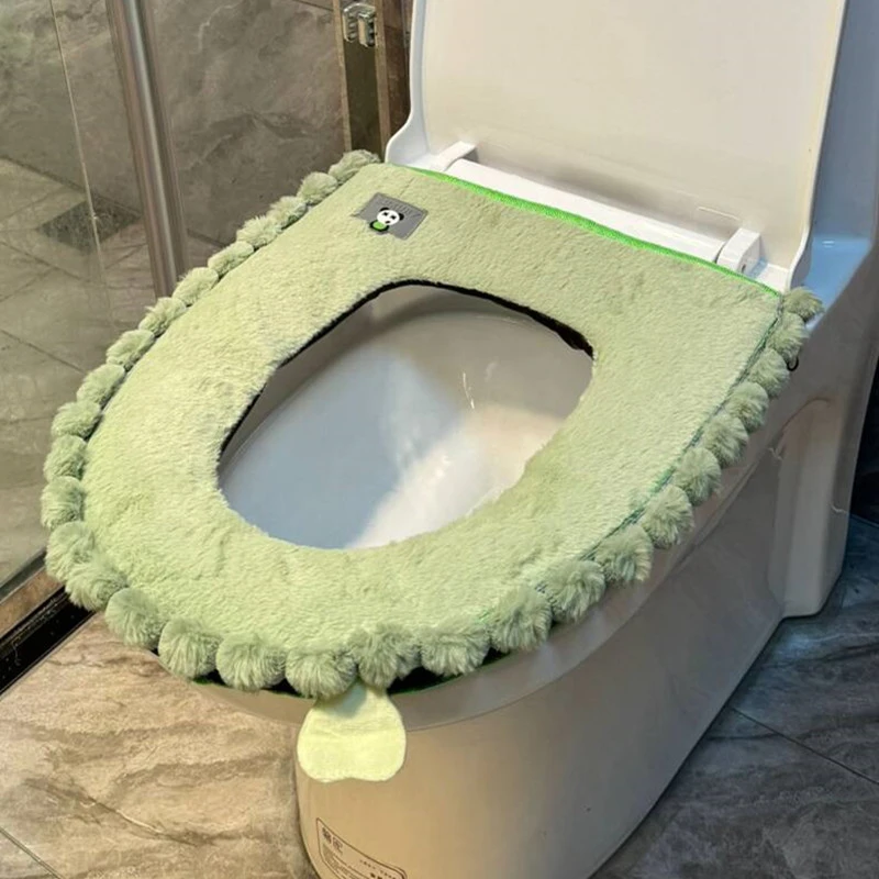 马桶坐垫家用四季通用坐便套防水拉链座便器垫子冬季加厚马桶垫圈