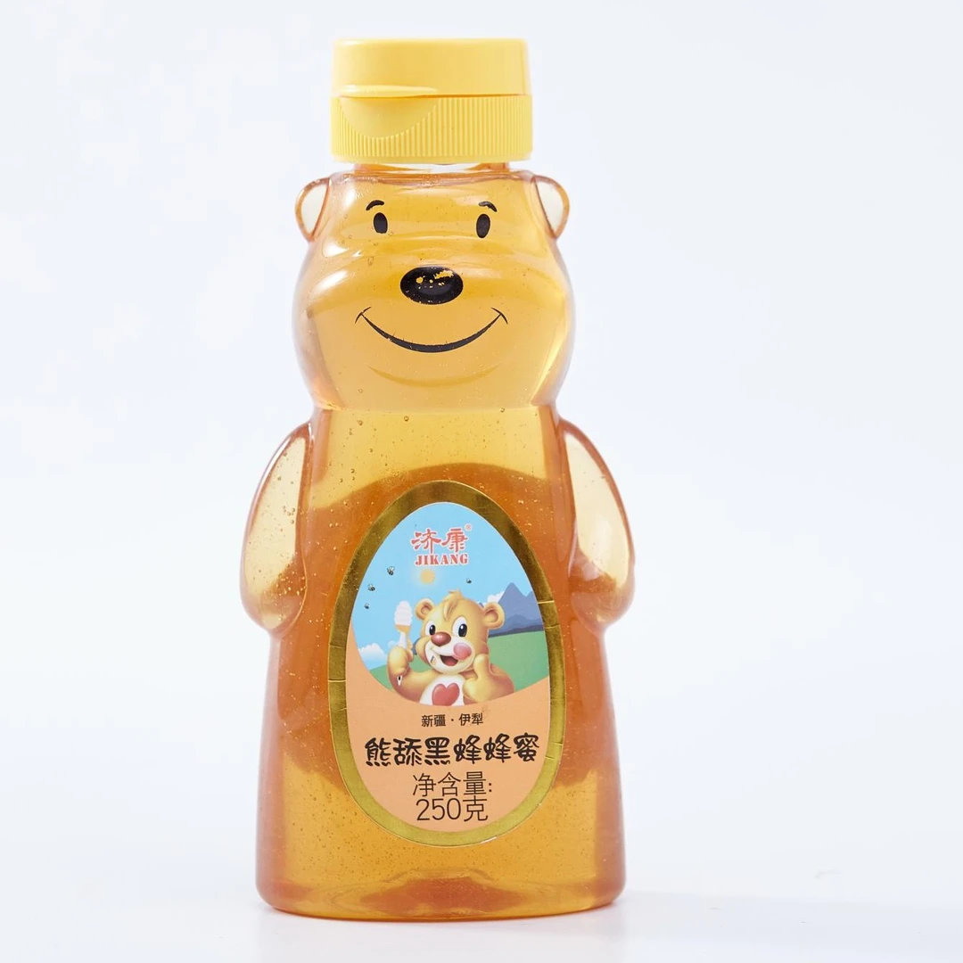济康新疆黑蜂蜜小熊黑蜂蜂蜜250g百花蜜蜜源