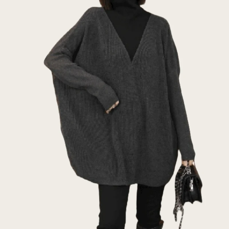 2024年新款设计师款显瘦气质时尚慵懒风秋冬针织套头假两件毛衣13