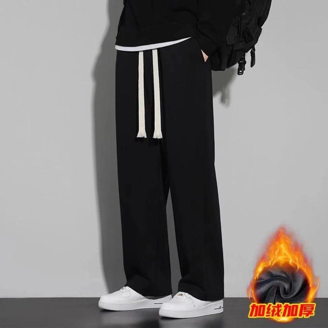 粗腰带加厚加绒保暖百搭直筒休闲裤685
