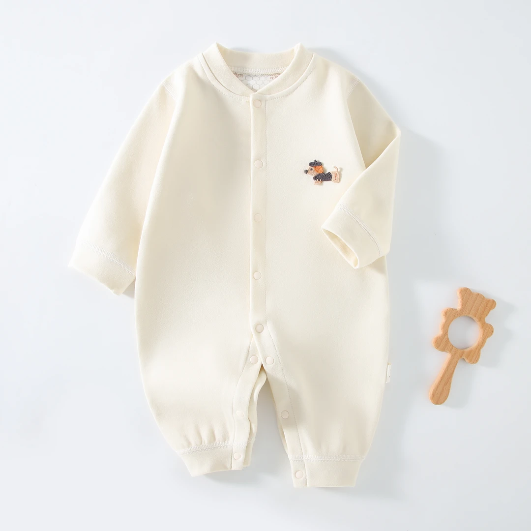 新生儿衣服春季新款初生宝宝婴儿连体衣温感无骨哈衣