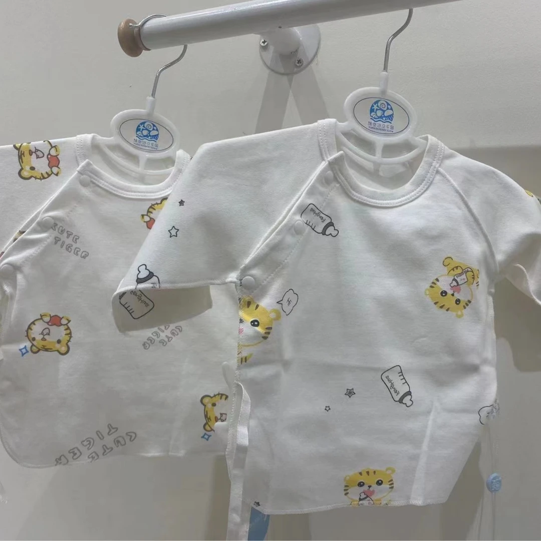 新生儿衣服秋冬纯棉无骨半背奶瓶虎幼儿护肚打底婴儿连体衣秋冬款