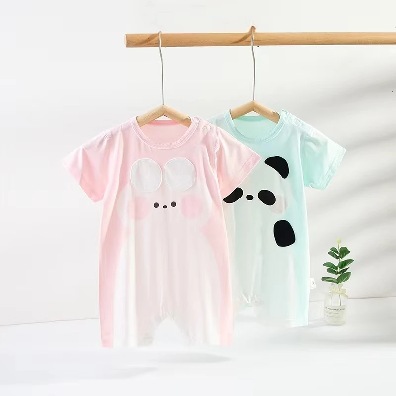 婴儿衣服夏季薄款优可丝新生儿连体衣男女宝宝短袖哈衣幼儿夏装