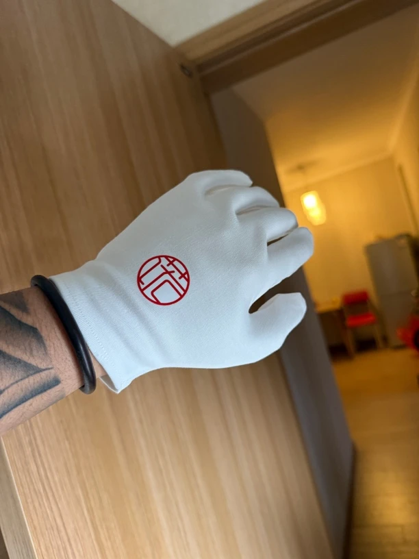 凤眼特厚棉手套白色五双