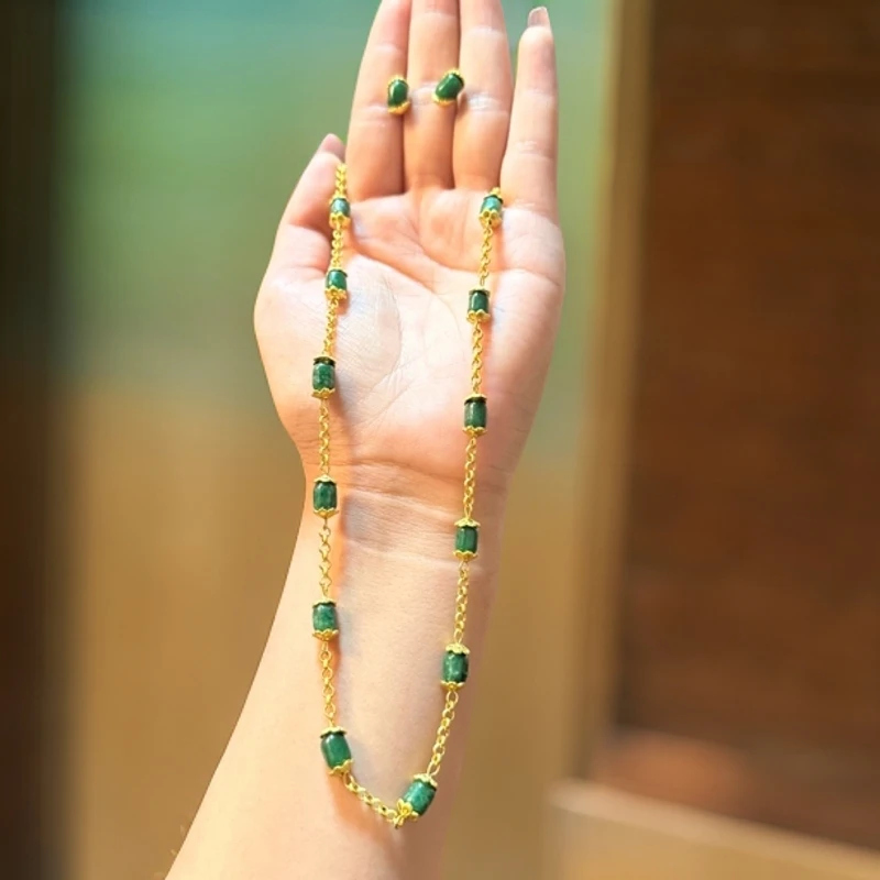 非金属亚克力项链 新款两件套真的很精致，也不容易掉色