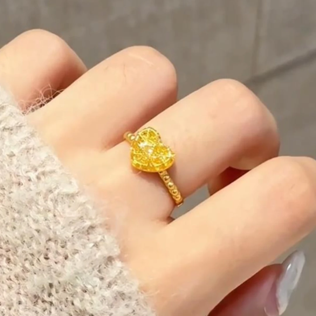 925银戒指 戒指女款爱心方糖活口女戒时尚女款轻奢活口戒指