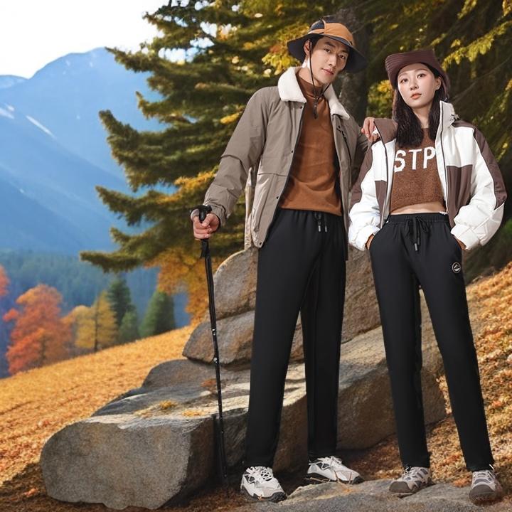 男女款羽绒填充+机能三防+气凝胶+抑菌银离子平脚口冲锋登山裤