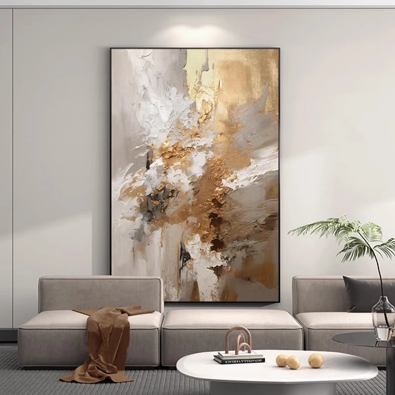 纯手绘油画《云梦》客厅沙发背景画过道走廊玄关装饰画入户艺术挂画