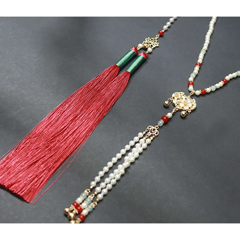 【璎珞+背云】日常百搭汉服配饰古风平安锁长流苏璎珞