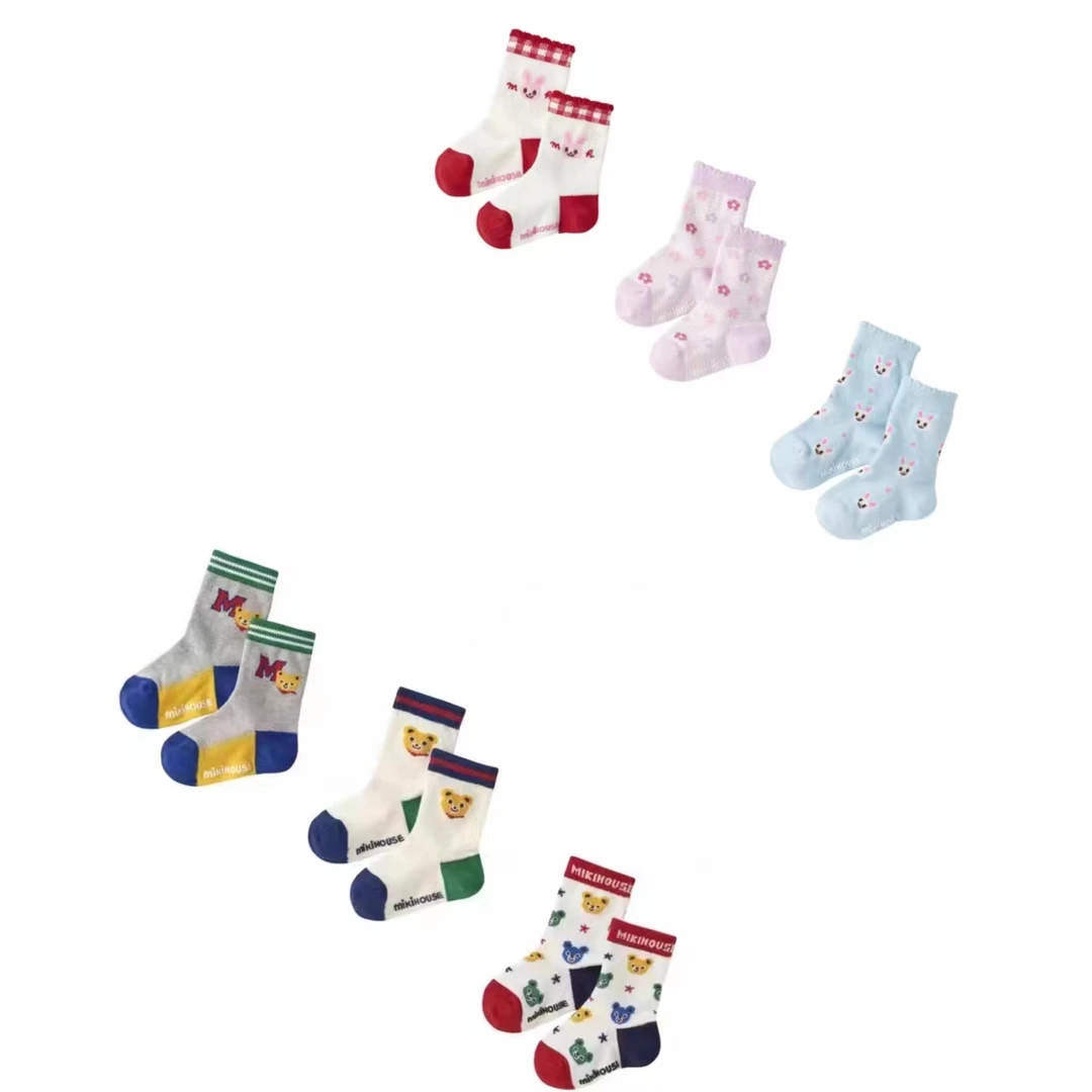 MIKIHOUSE2024新款男宝女宝中筒袜