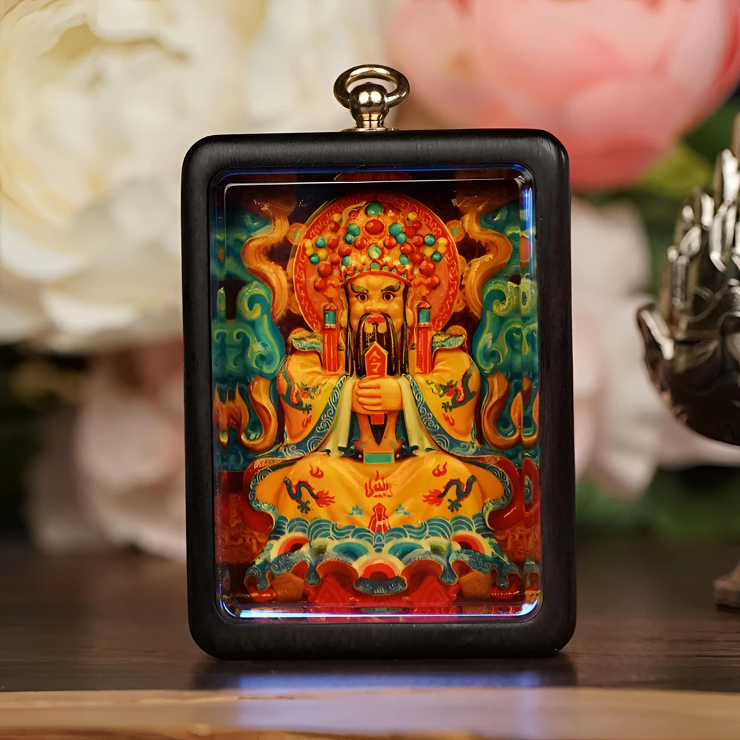 五台山正装龙五爷财神吊坠摆件三彩新款正品原创设计非遗手工艺