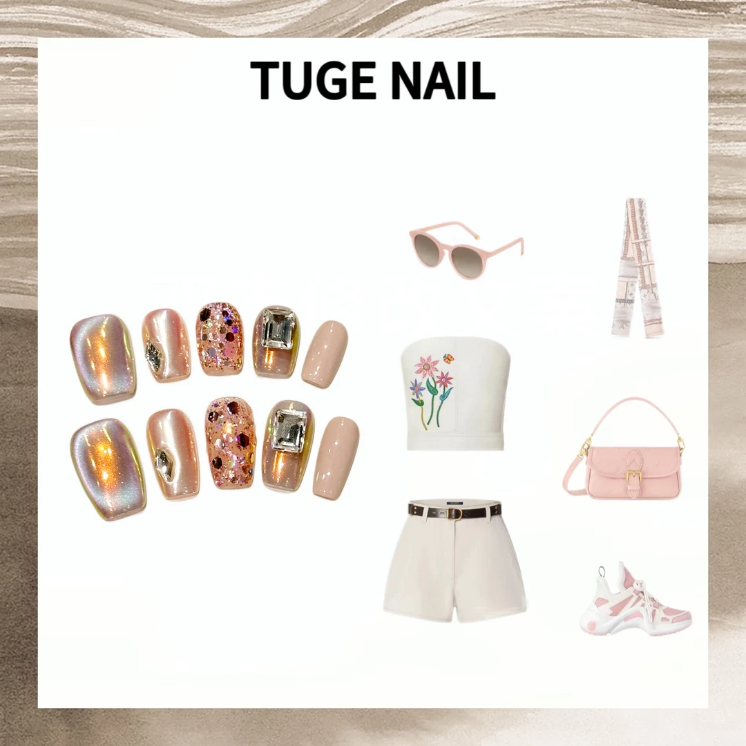 TugeNail【蔷薇】秋季复古高级极简小众设计师穿戴甲“小然”