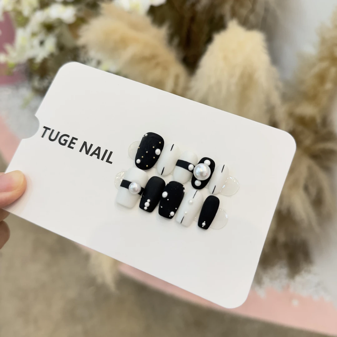 TugeNail“珍妮”秋冬显白高级设计磨砂秋季纯手工穿戴甲TG1190