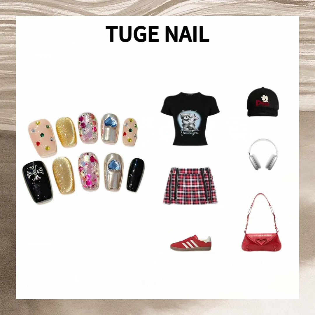 TugeNail“圣保罗”夏季新款高级复古极简小众设计师美甲TGK1101