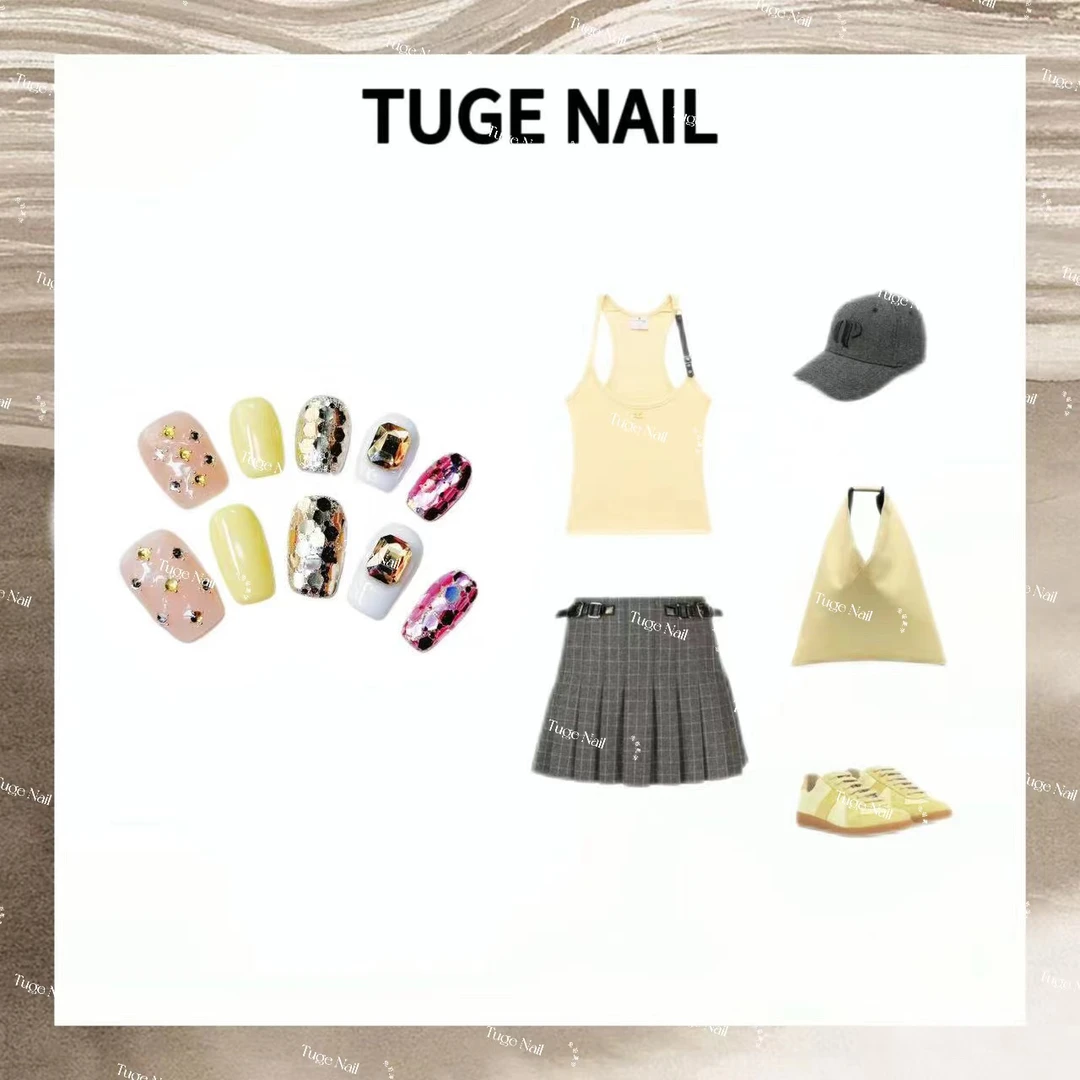 TugeNail“欧尼”春日花花高级感极简小众设计师穿戴甲TGS北