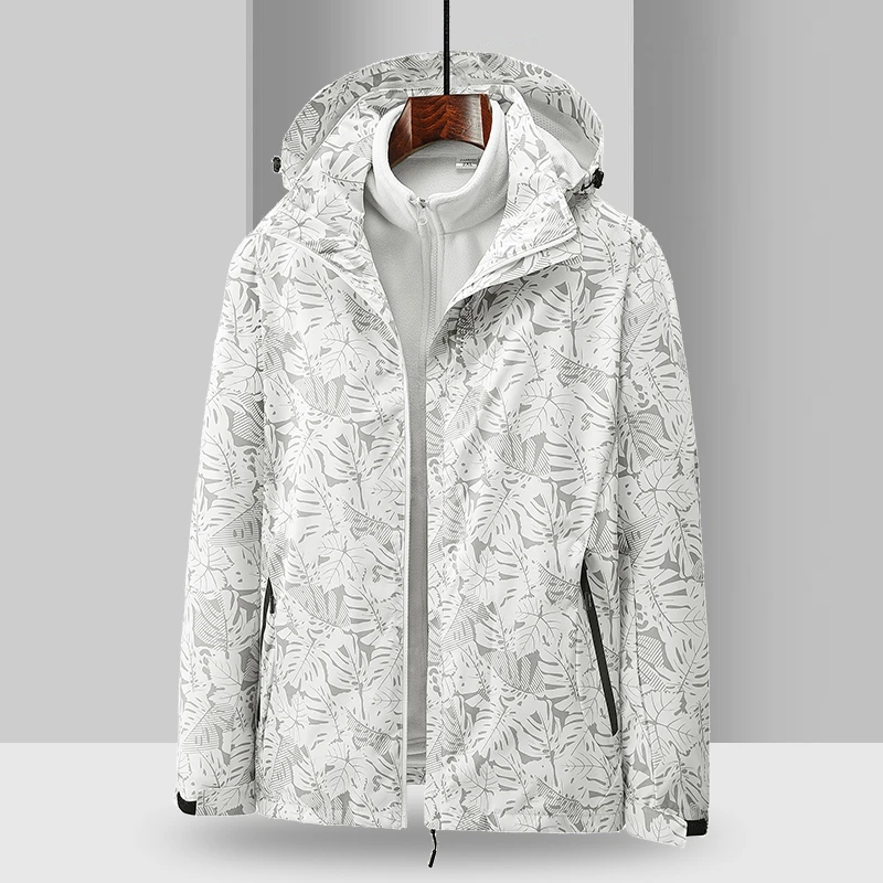 6268七型男女同款三合一夹克秋冬可拆卸加绒内里大码外套户外