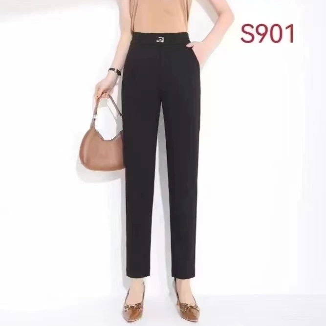 时尚春款通勤烟管裤901