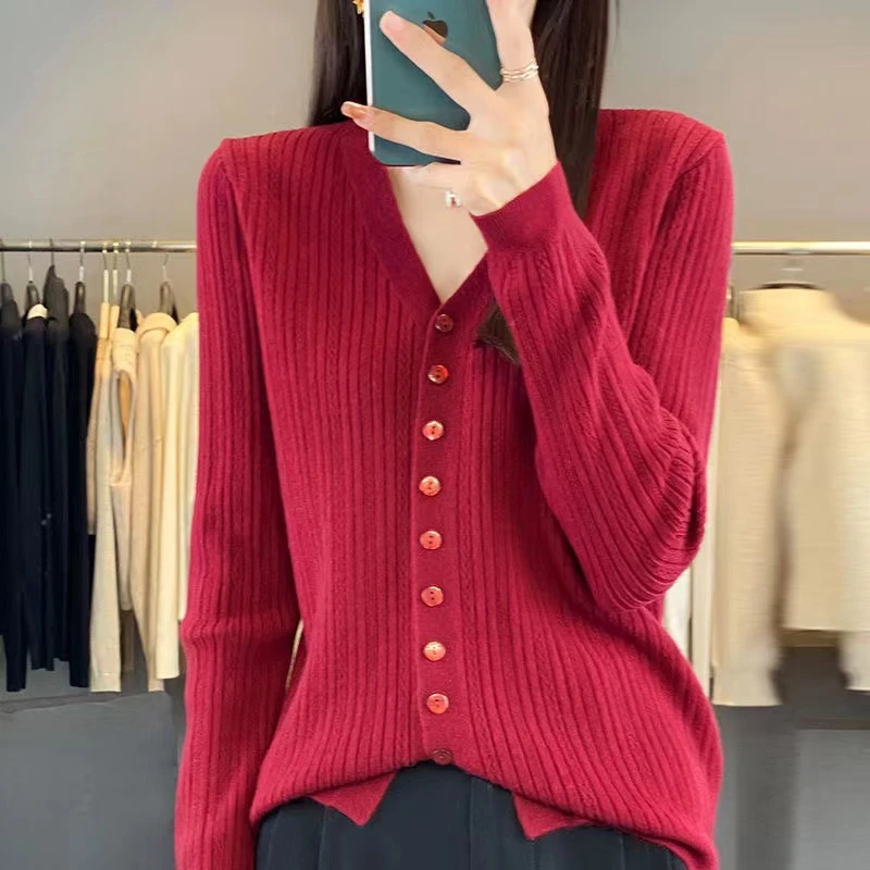 秋冬新款开衫镂空高级薄款外套上衣