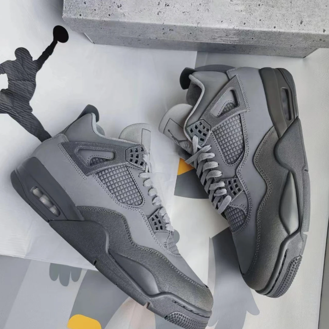 NIKE/耐克Air Jordan 4 SE男子AJ4灰黑中帮复古篮球鞋FQ7928001