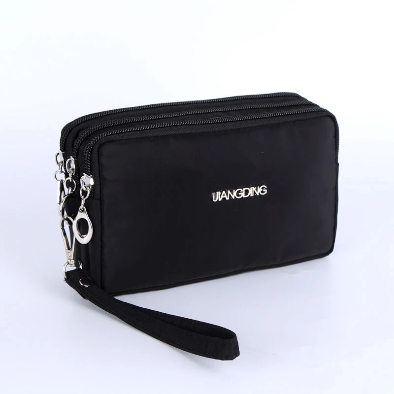 新款时尚妈妈手拿手机包三拉链零钱手抓包迷你大屏手机袋小布包