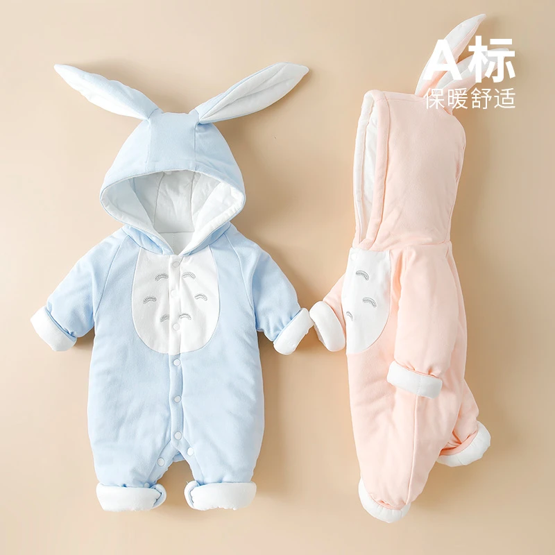 新生婴儿儿衣服秋冬套装男童连体衣冬季女宝宝外出抱衣超洋气冬装