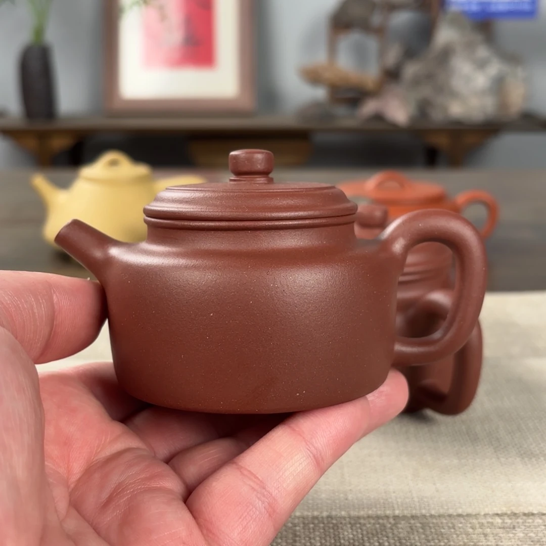 紫砂茶壶泽*微瑕黄龙山原矿紫砂壶