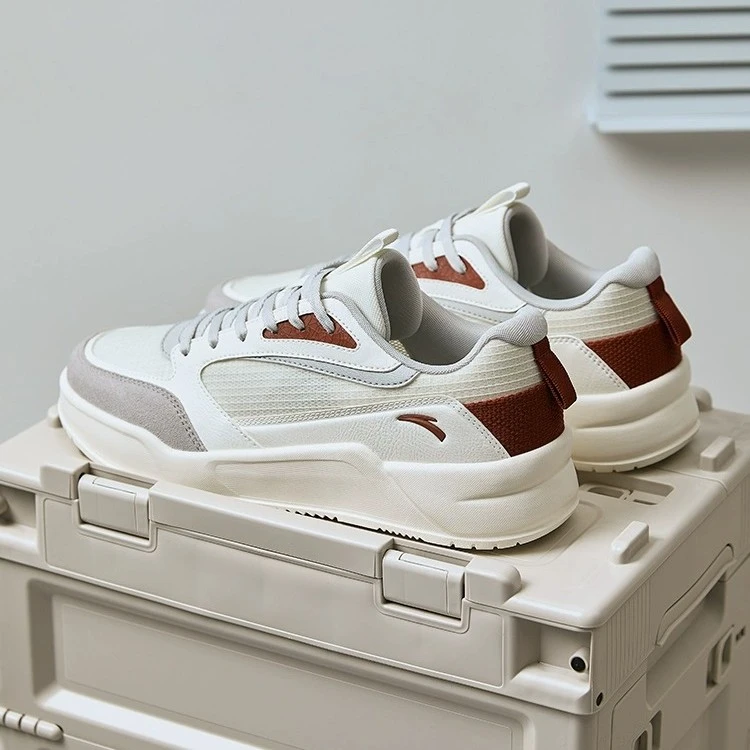 【关晓彤同款】安踏胶弹板鞋男女24新款春夏厚底轻便透气运动鞋休闲