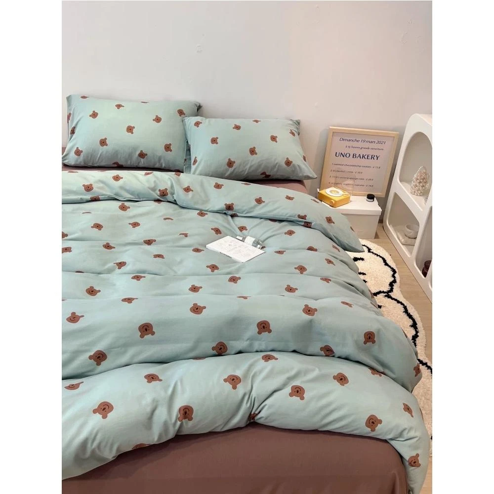 【青木维尼熊-小号】全棉针织天竺棉纯棉母婴A类加厚保暖软糯