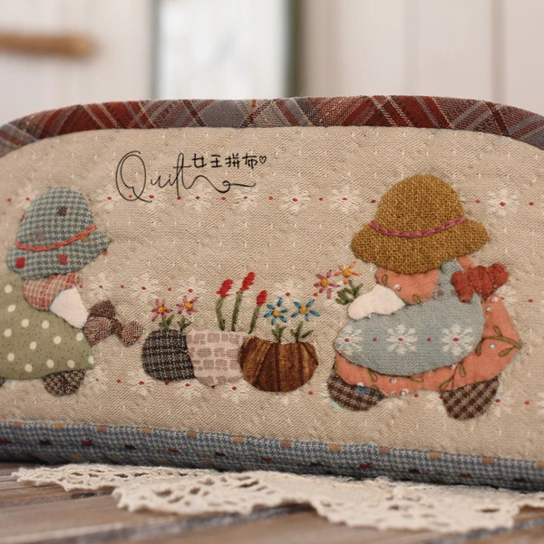 不是成品 小苏拼布笔袋材料包 尺寸约26X10X5 cm