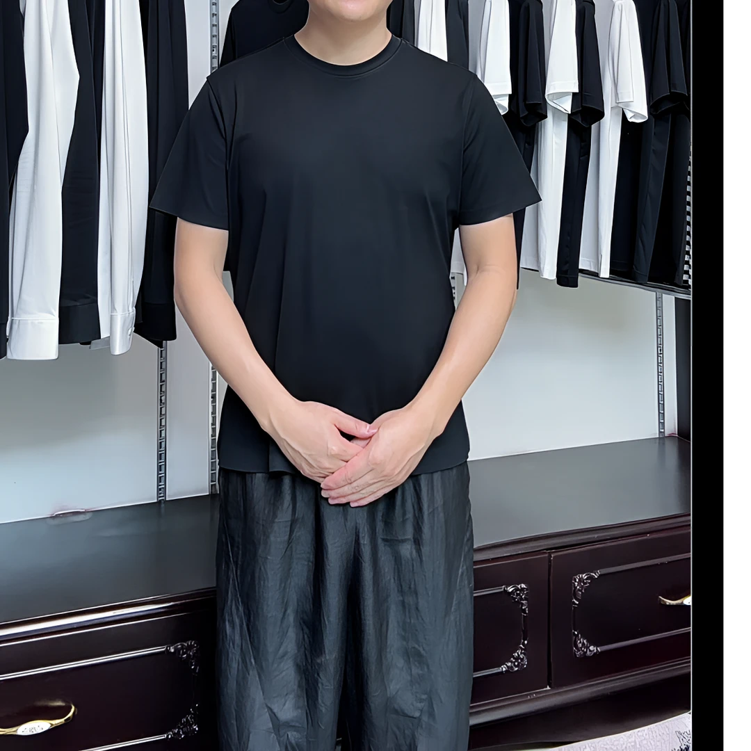 JINXIABA/金下巴180克120支双面丝光四面弹高品质男士短袖T袖