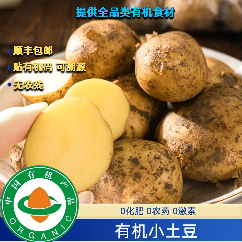 3斤新鲜有机小土豆有有机认证无农残口感软糯顺丰包邮黄心土豆