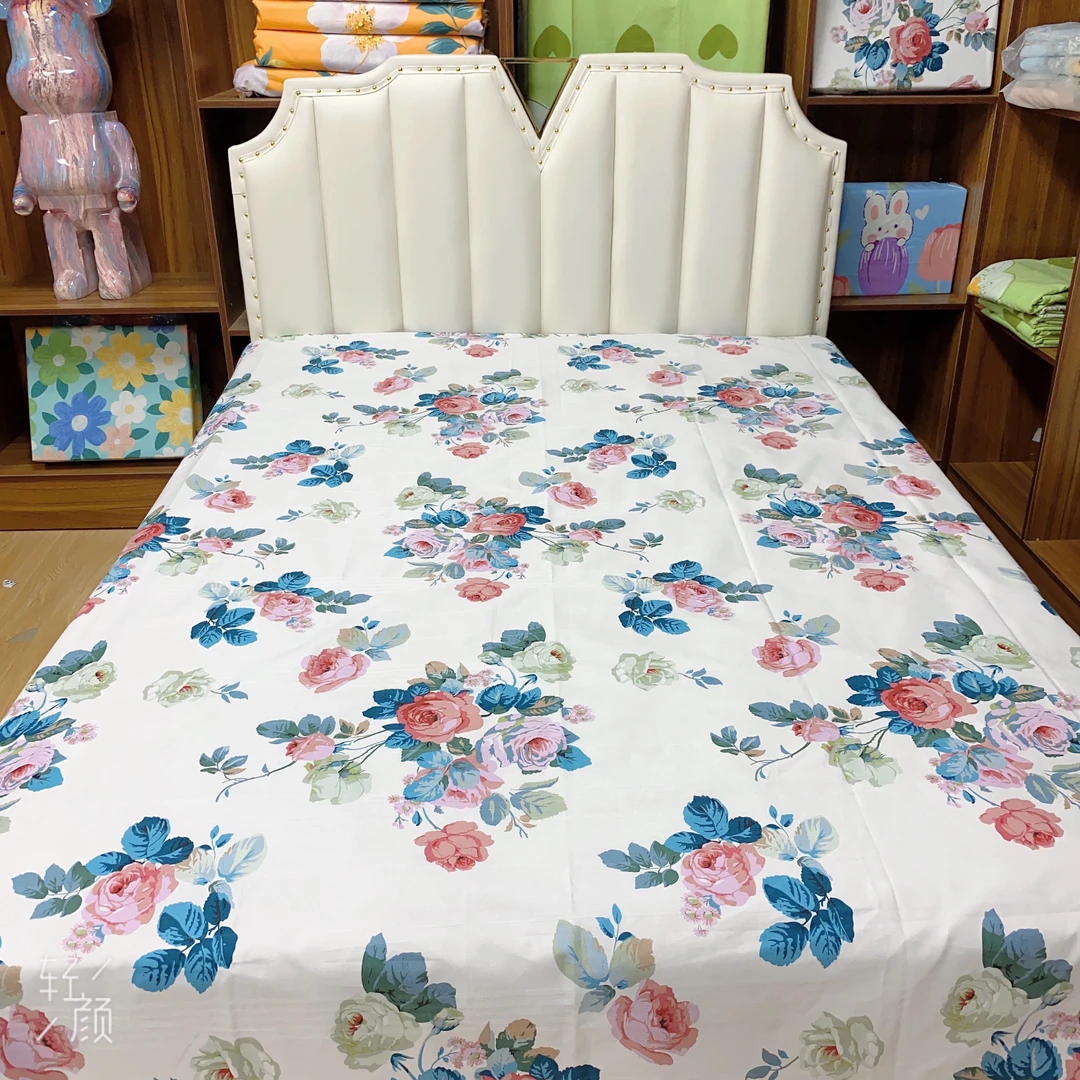 【梦中空间】居家好物 加厚斜纹透气印花新品双人床单2.4×2.4米