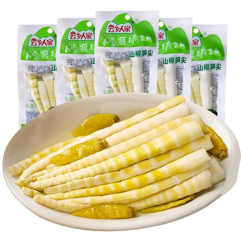 云乡人家山椒笋尖泡椒竹笋开即食笋片脆笋子泡椒脆笋小装零食