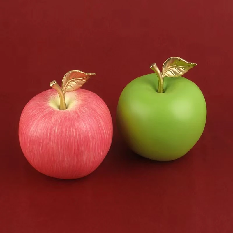 黄铜苹果车摆件寓意平平安安纯手工个性装饰品平安果多功能学生