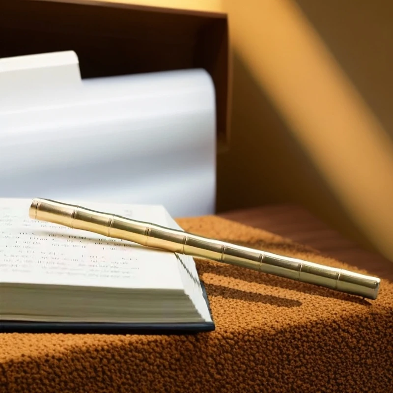 黄铜精美竹节圆珠笔办公用品笔类书写工具老料全手工雕刻纯手工