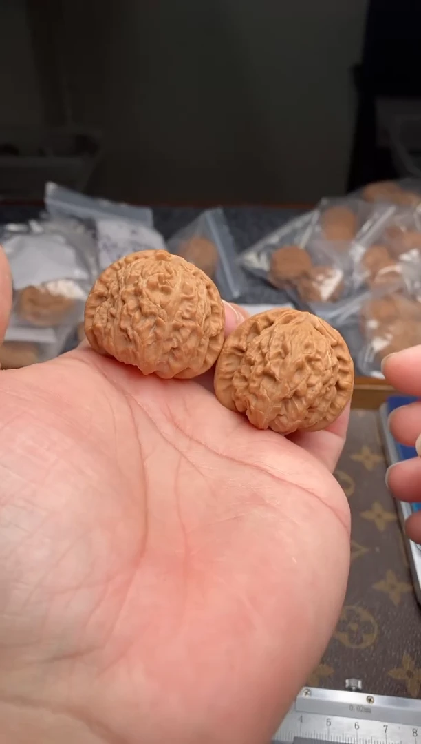 【闪购商品】桃核把件b439号40尺白狮子