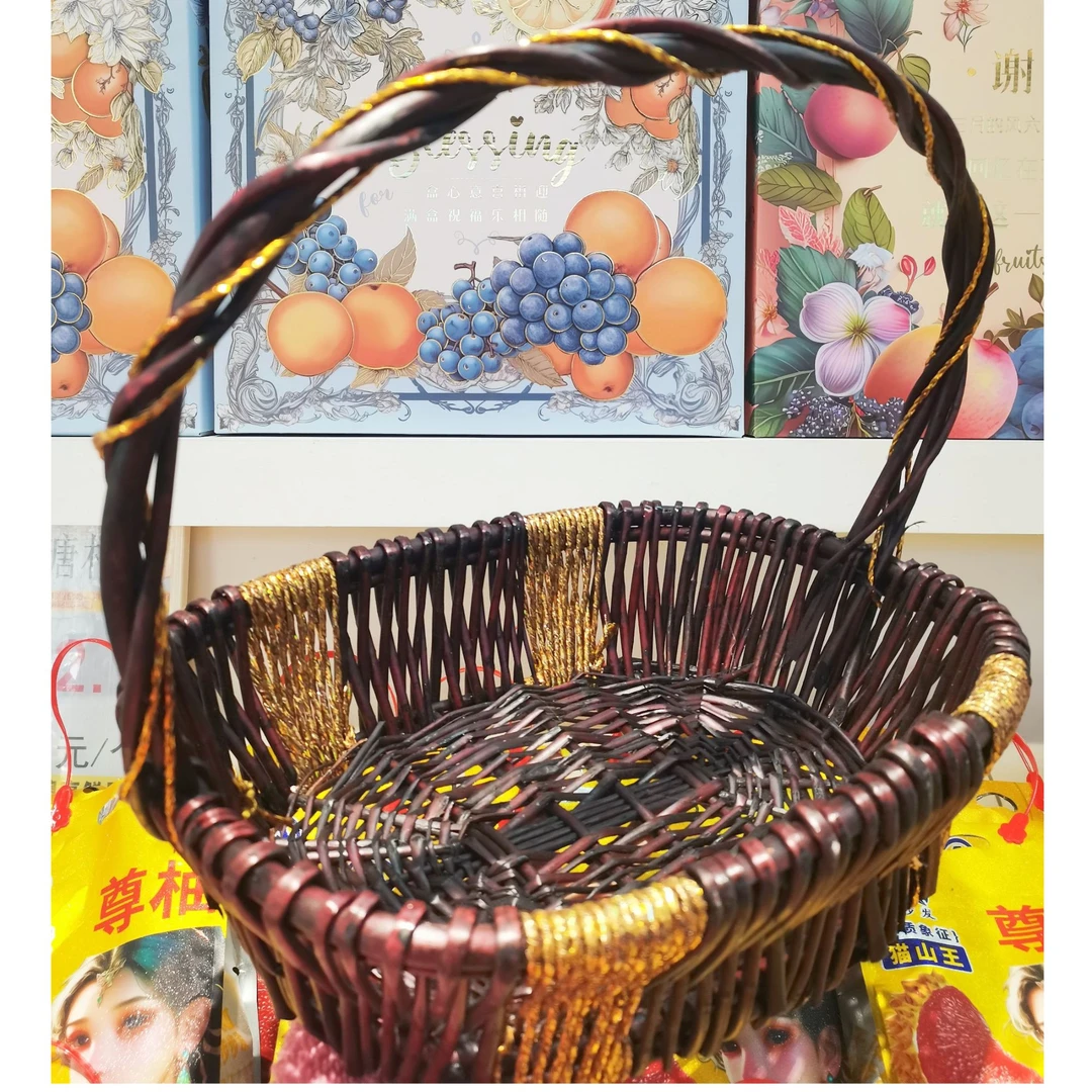 【水果另配】藤编果篮一个！果蔬脆