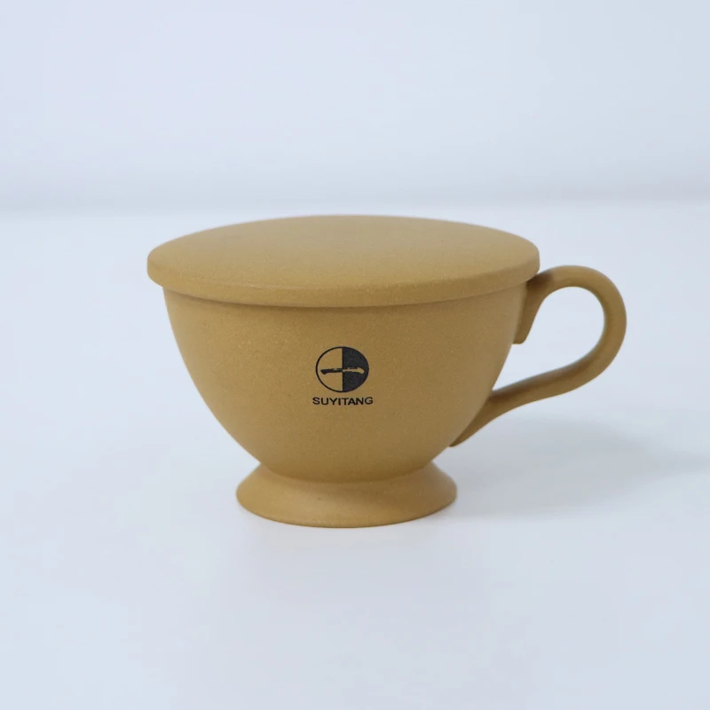 【咖啡杯】苏一堂古礼紫砂杯 家用高档泡茶杯 咖啡杯原矿刻字紫砂杯