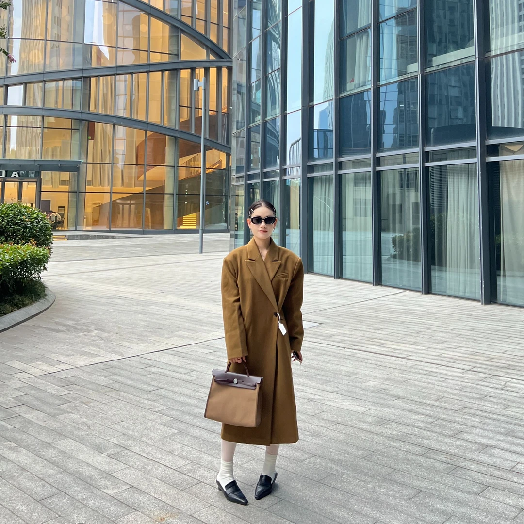 【902】春款高品质高级感轻奢英伦复古时尚百搭长款西装外套风衣