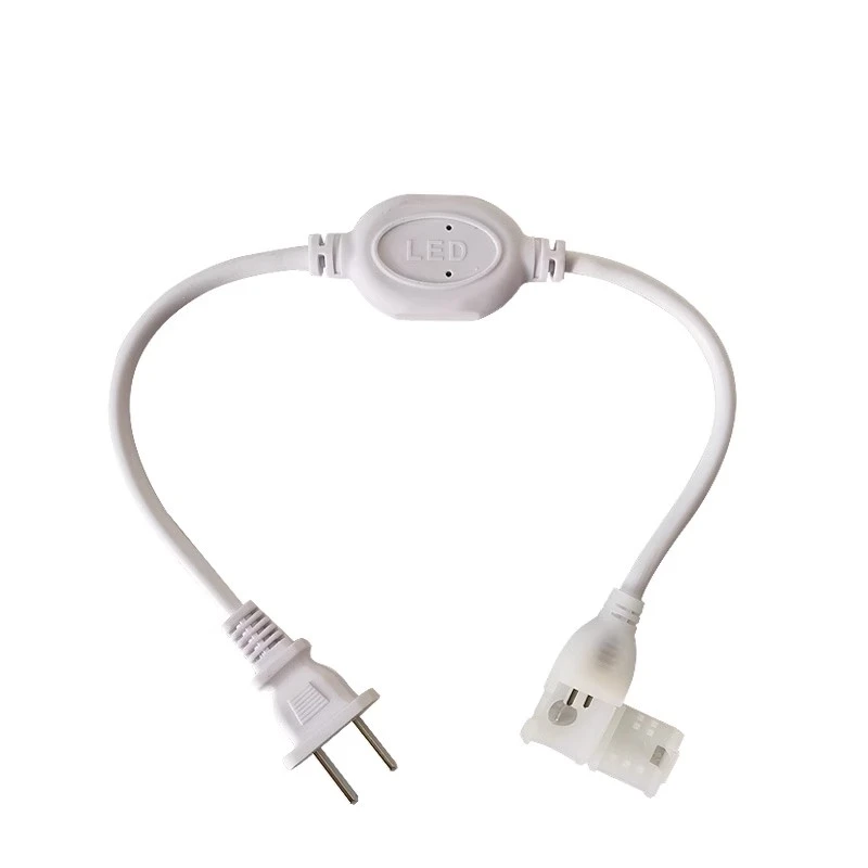 2835无导线灯带插头LED灯条接头220v电源接头10mm板2针两焊点插头