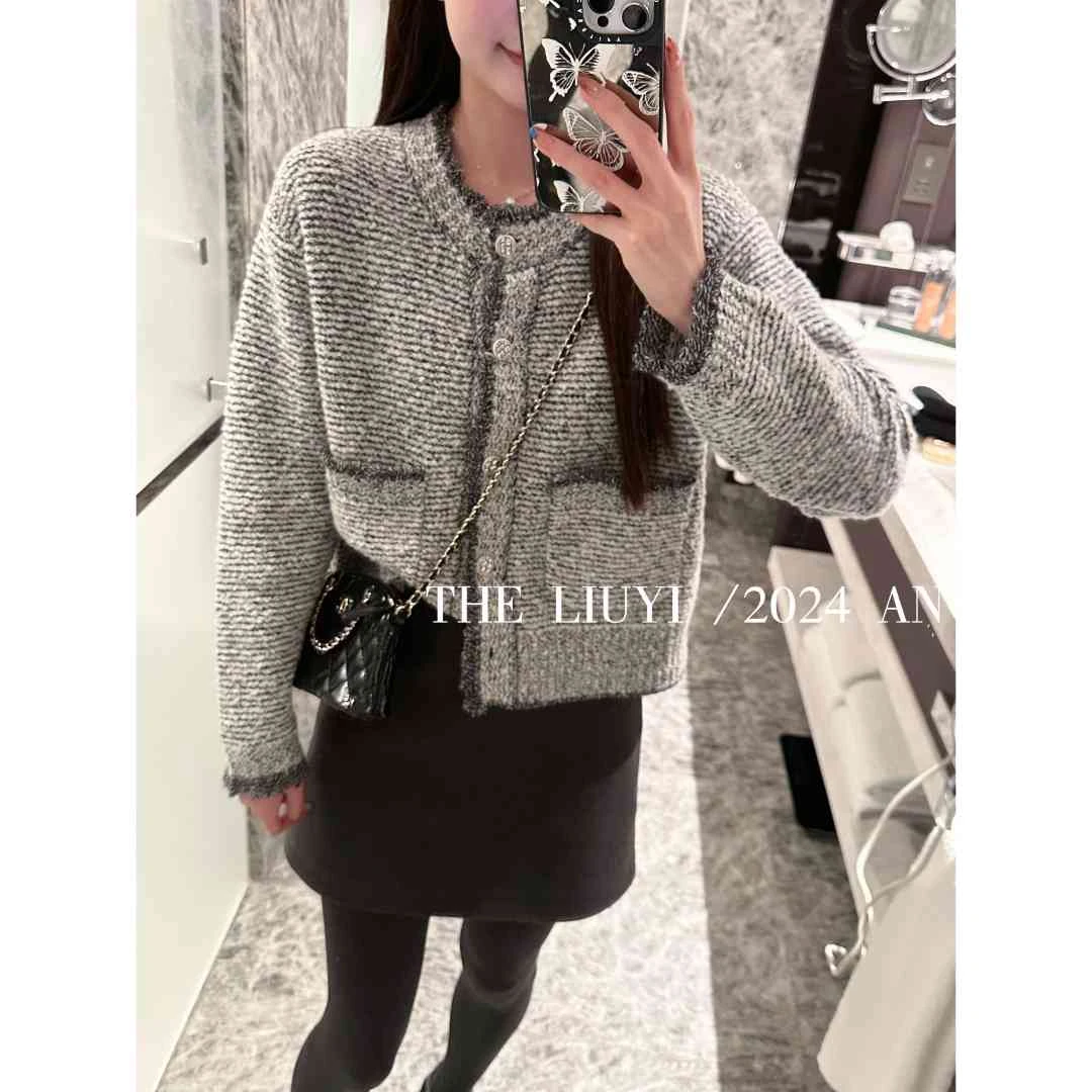 【LIUYI】高奢小香毛衣~100%全羊毛小香风毛衣外套410032