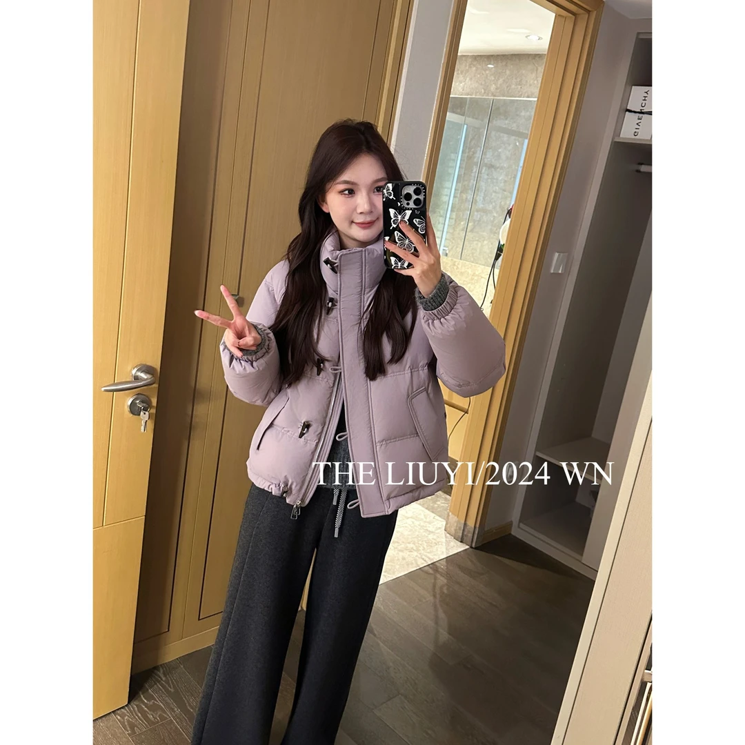 【LIUYI】牛角包～新国标90白鸭绒牛角扣羽绒服411036