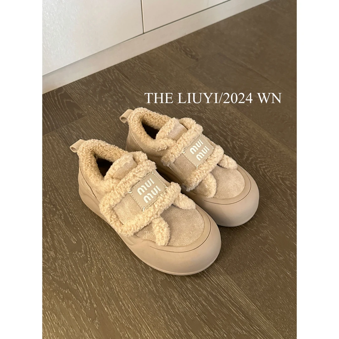 【LIUYI】冬季厚底毛毛面包鞋6841