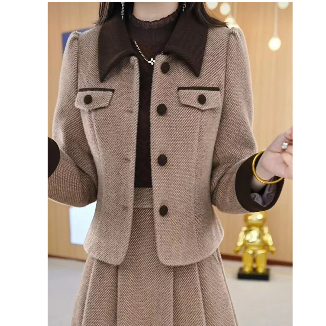 SKYSIONA502#小香风套装裙两件套新款秋冬连衣裙漂亮洋气a字裙子