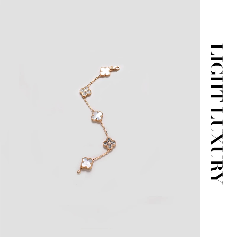 合成金属合成锆石手链  1051 (V金CNC工艺）白贝花 高版本