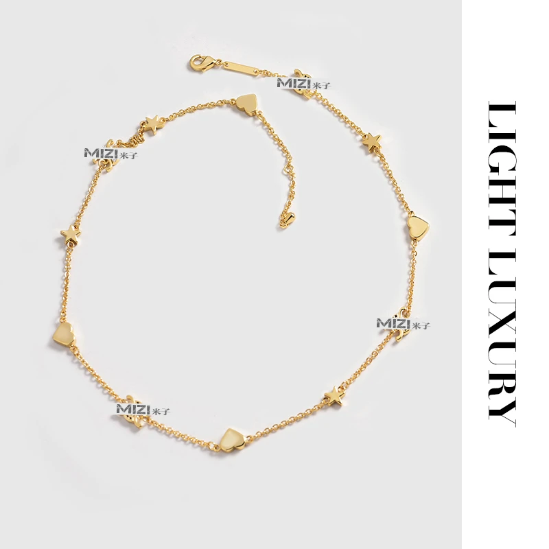 1018374凯旋门项链时尚 女简约锁骨链